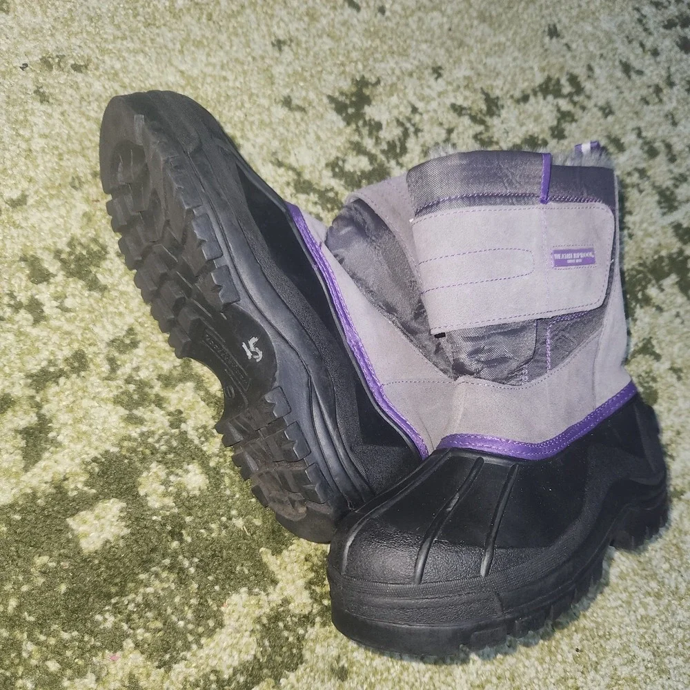 Weather Proof‎ Since 1948 Duck Snow Boots Size 7 M Gray Purple